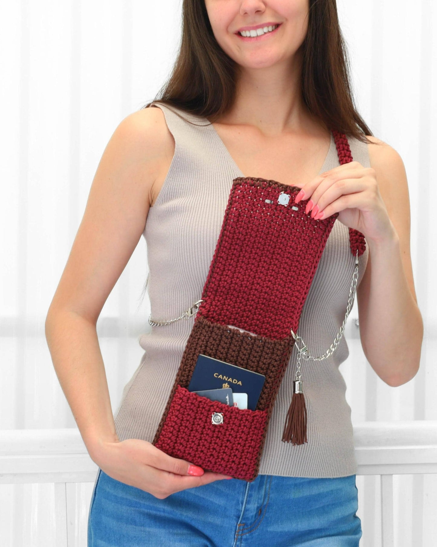 Crochet Crossbody Phone Purse
