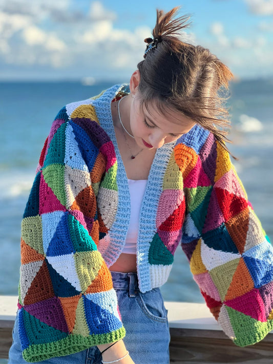 Bold Structured Motif Pullover Crochet Pattern