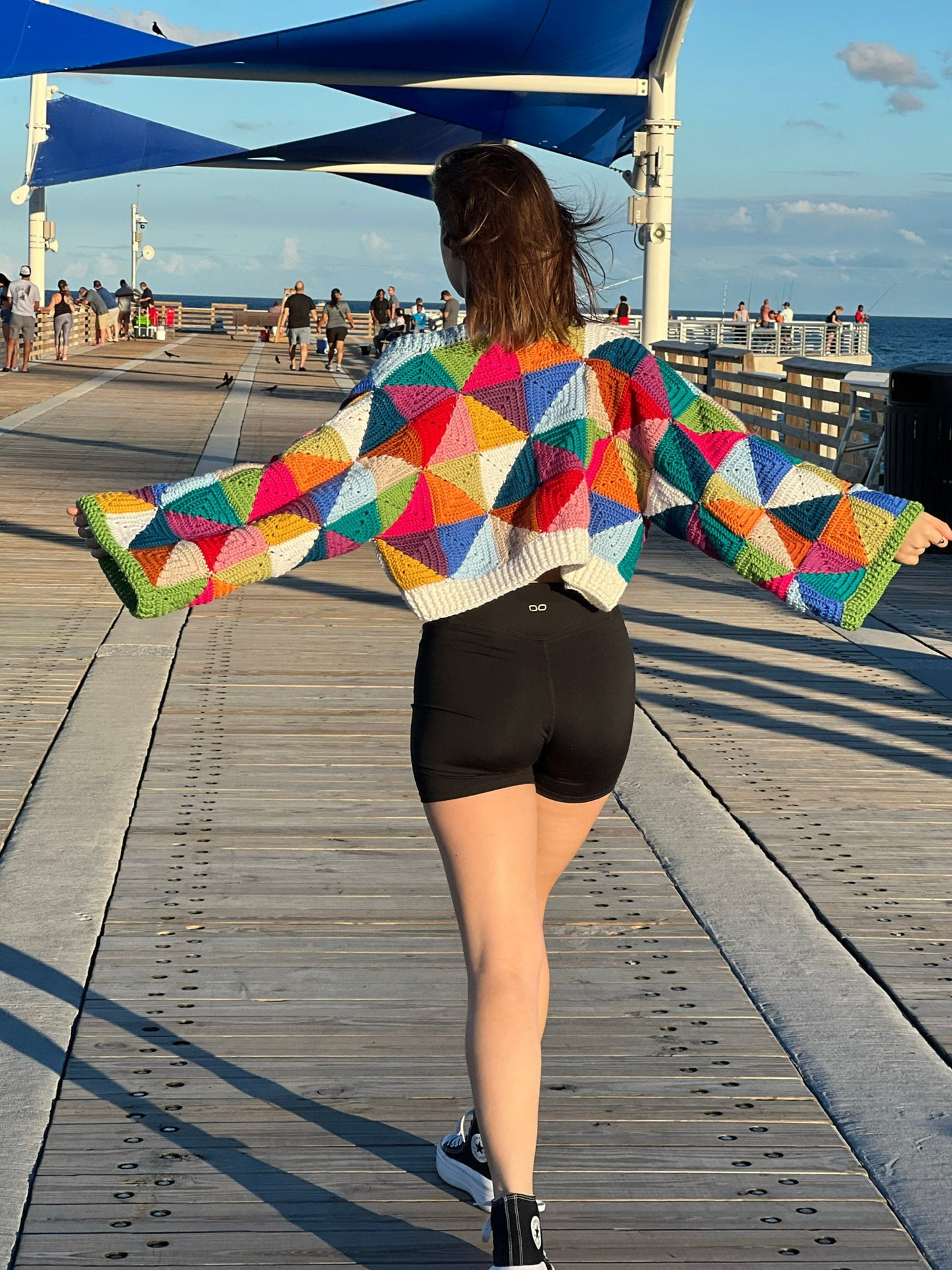 Bold Structured Motif Pullover Crochet Pattern