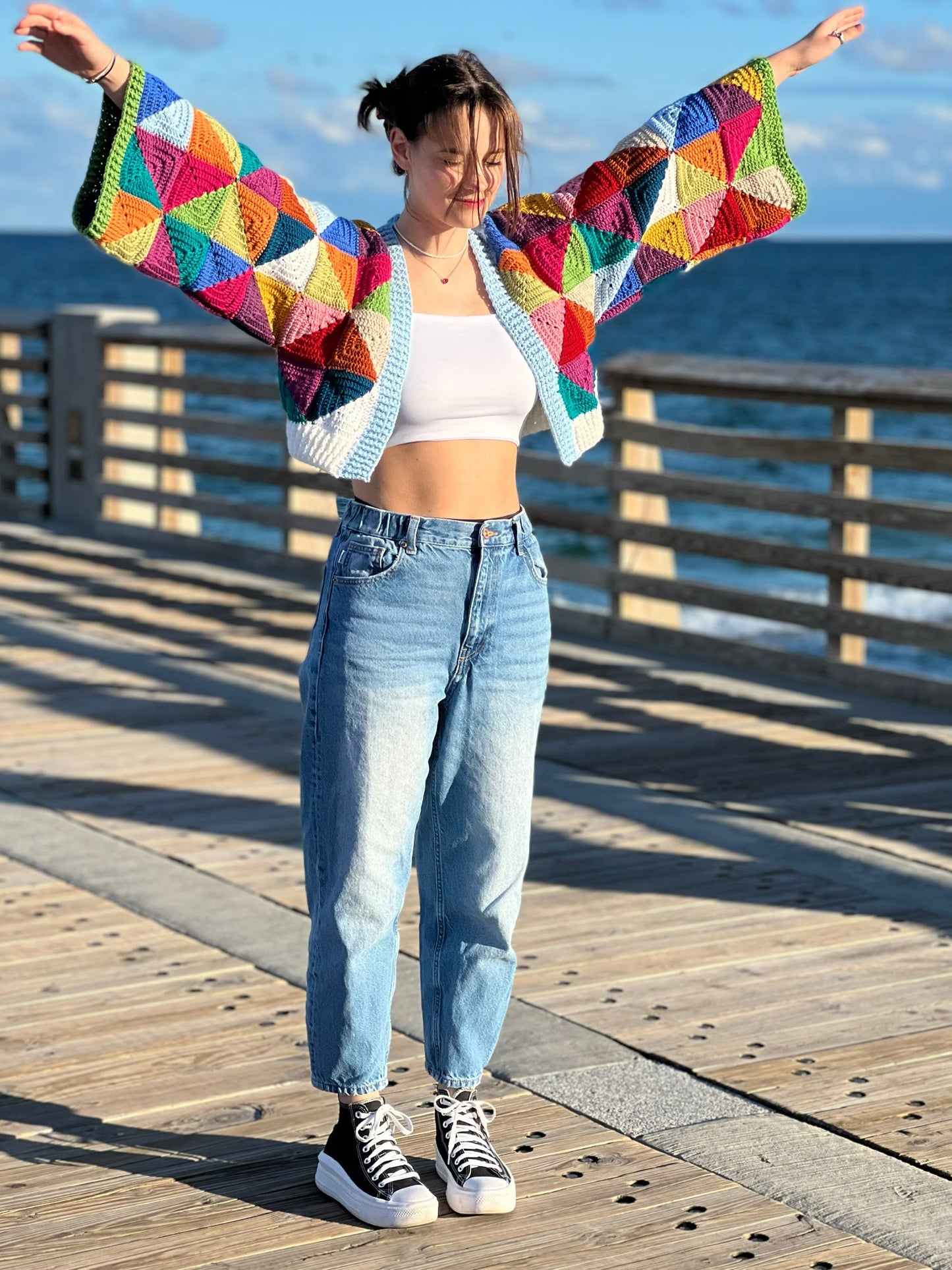 Bold Structured Motif Pullover Crochet Pattern