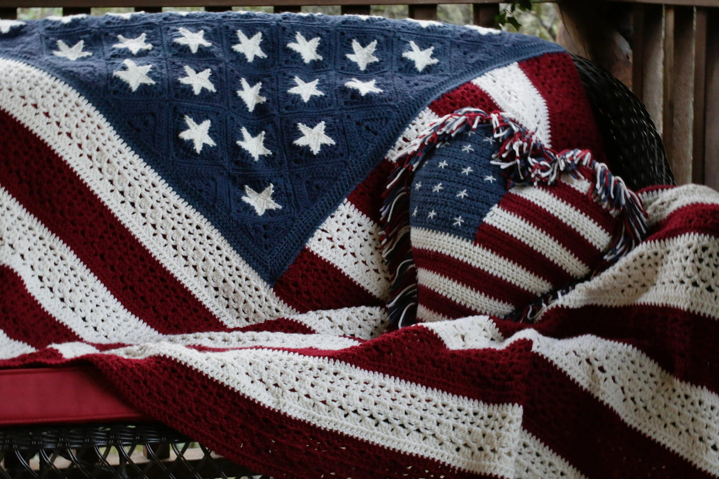 American Flag Blanket Crochet Pattern