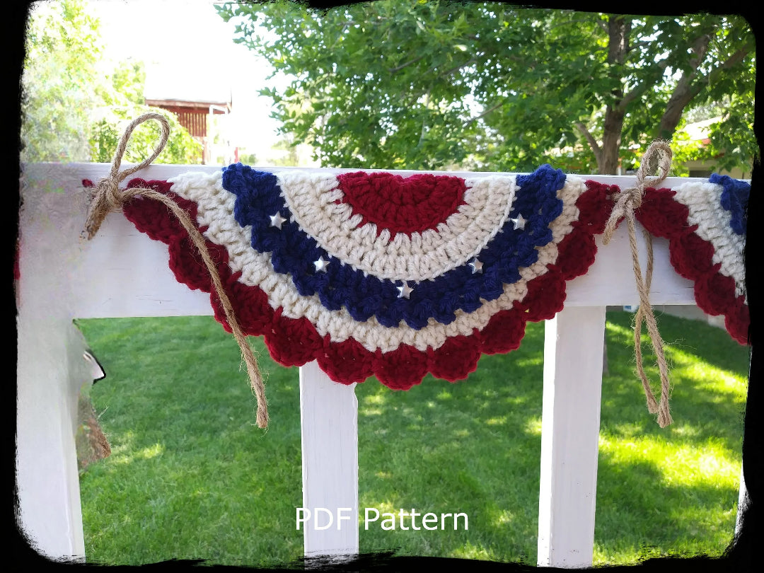July 4th Bunting Decor Crochet Pattern