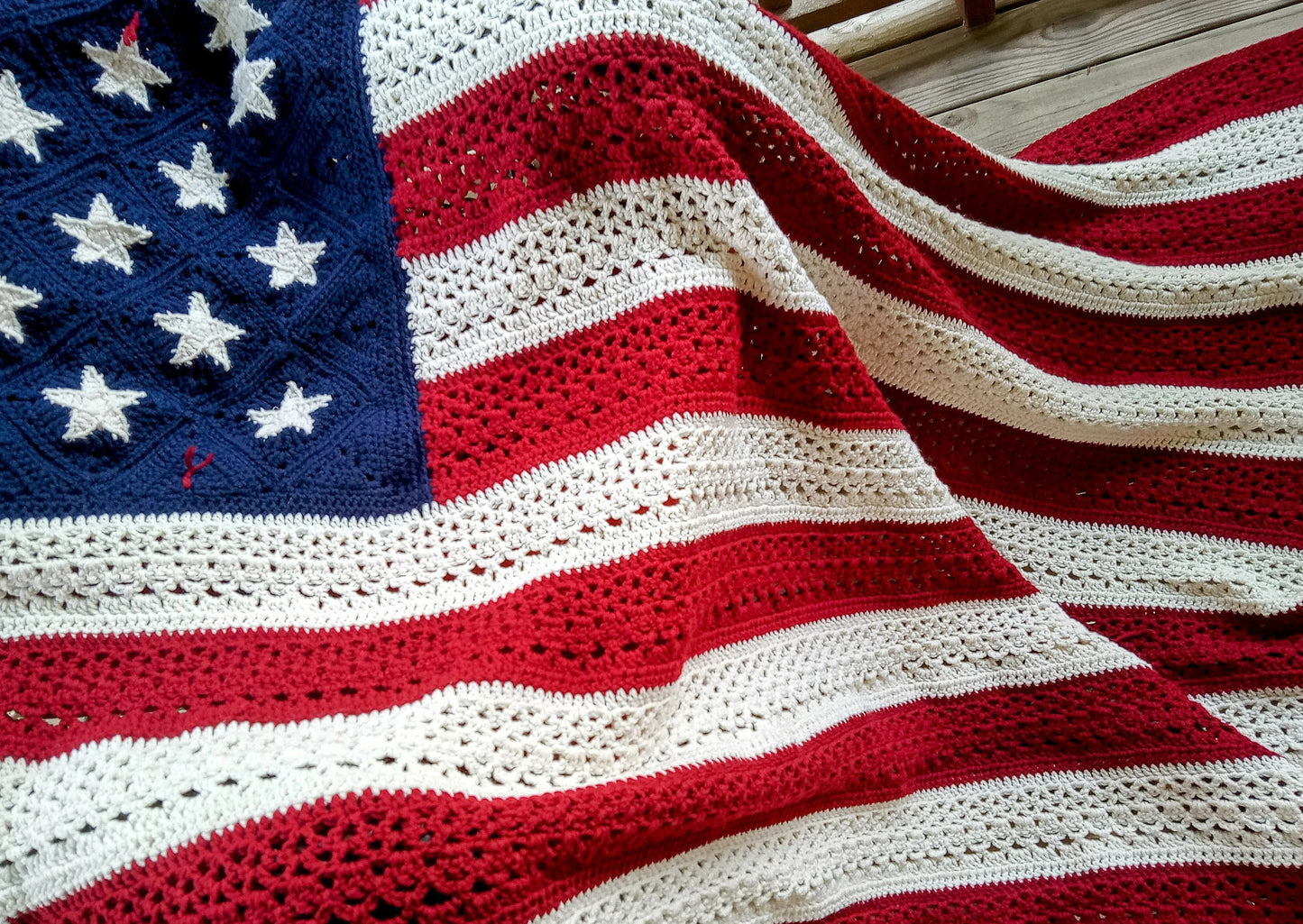 American Flag Blanket Crochet Pattern