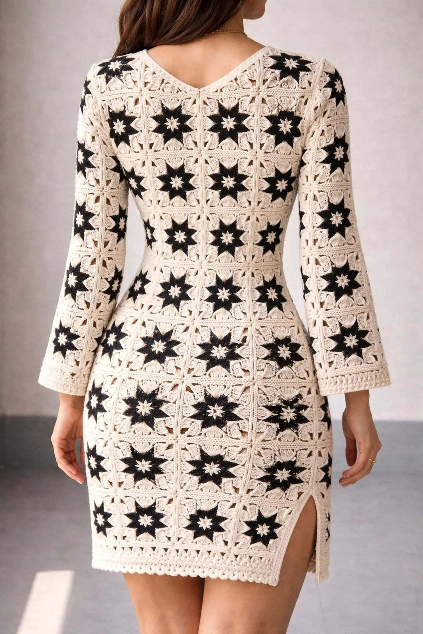 Retro Patchwork Statement Dress Crochet Pattern