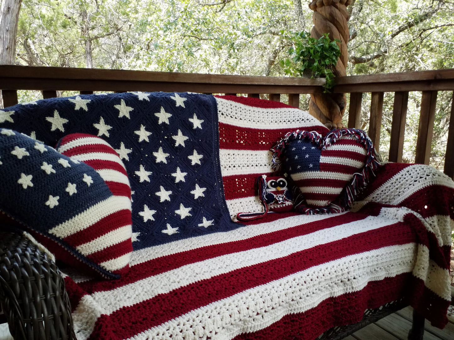American Flag Blanket Crochet Pattern