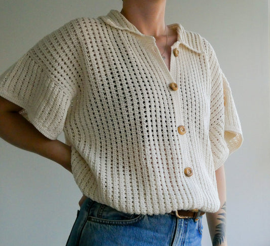 Trendy Janara Buttoned Top Crochet Pattern