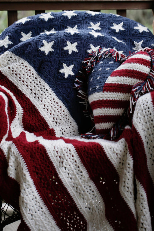 American Flag Blanket Crochet Pattern