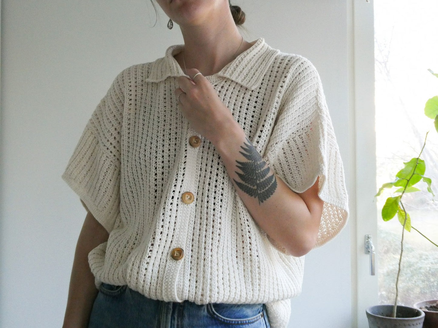 Trendy Janara Buttoned Top Crochet Pattern
