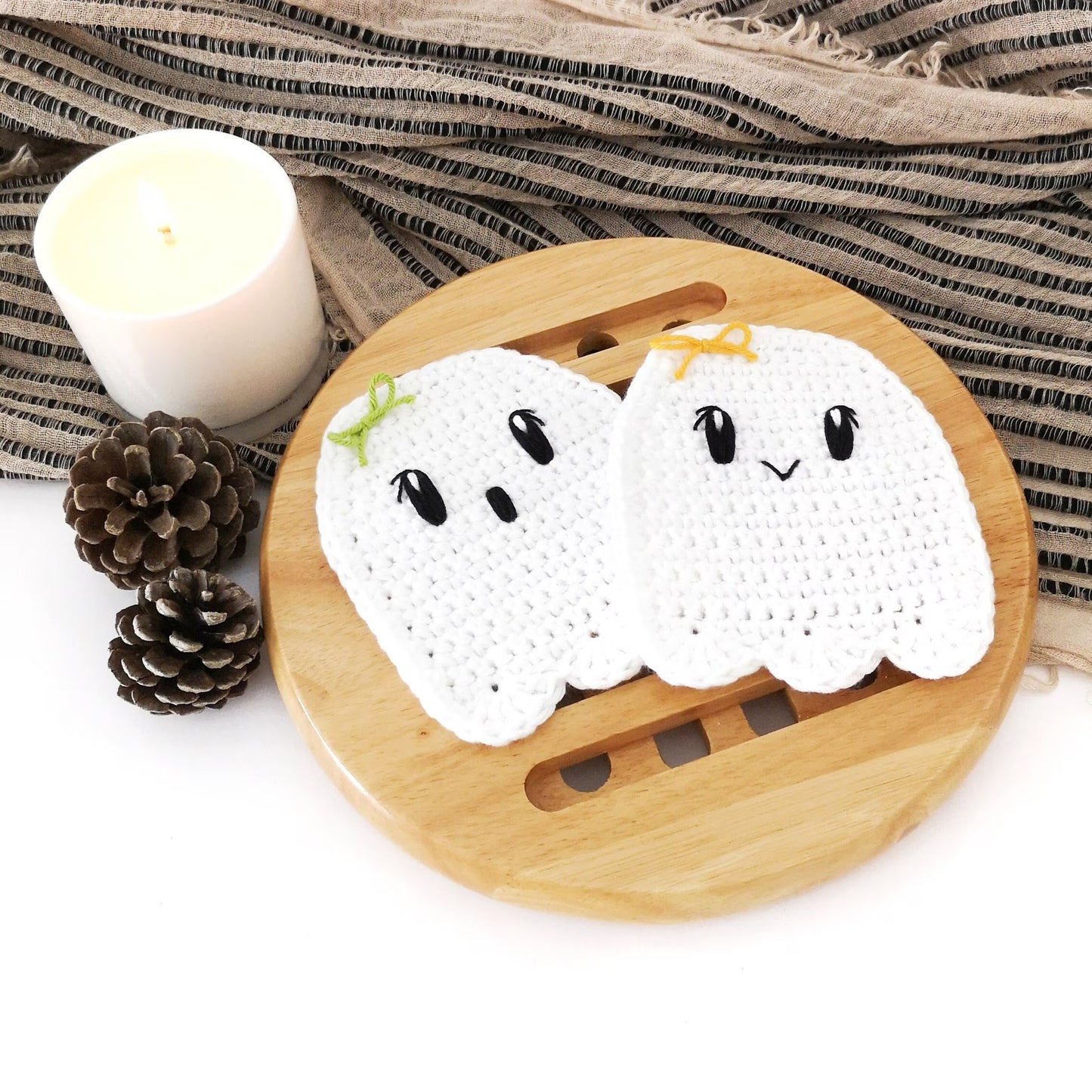Little Ghost Coaster Crochet Pattern