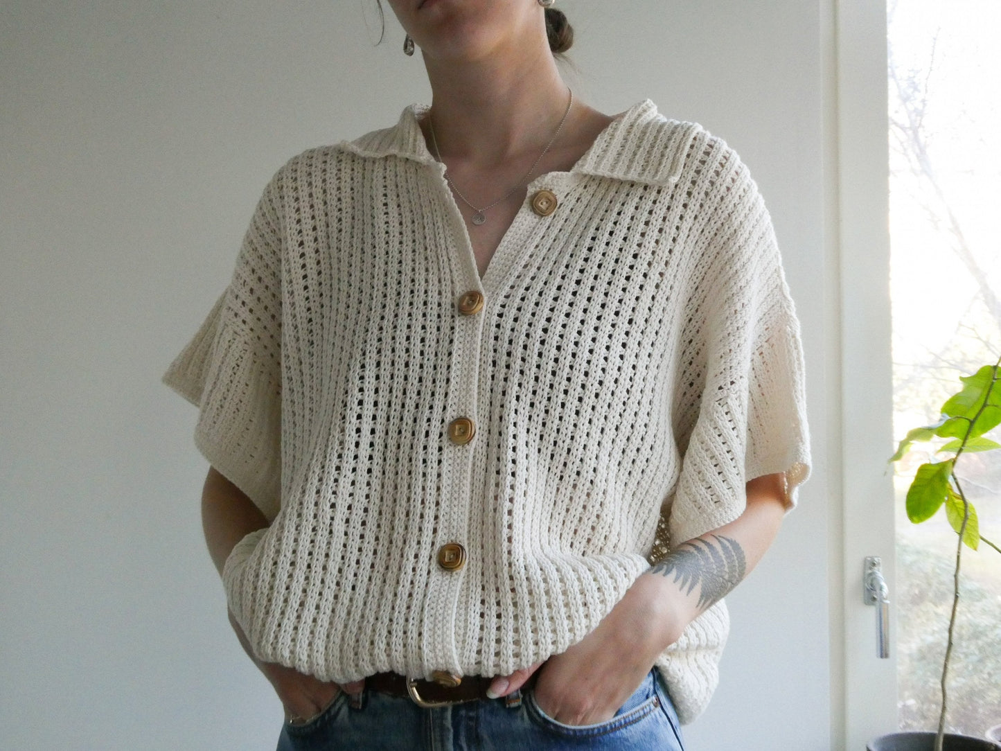 Trendy Janara Buttoned Top Crochet Pattern