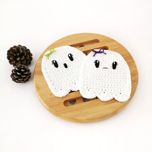 Little Ghost Coaster Crochet Pattern