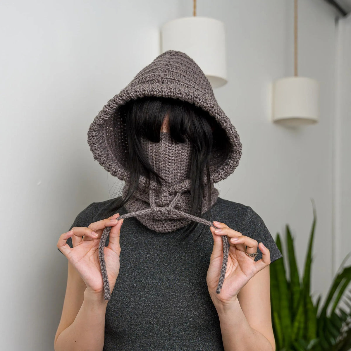 Cozy Hooded Face Warmer Crochet Pattern