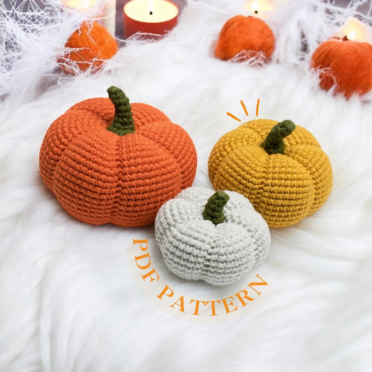 Trio Pumpkin Plushies Crochet Pattern