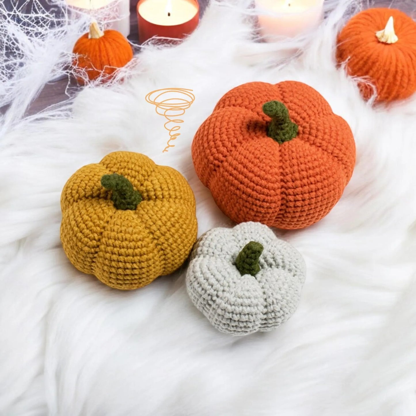 Trio Pumpkin Plushies Crochet Pattern