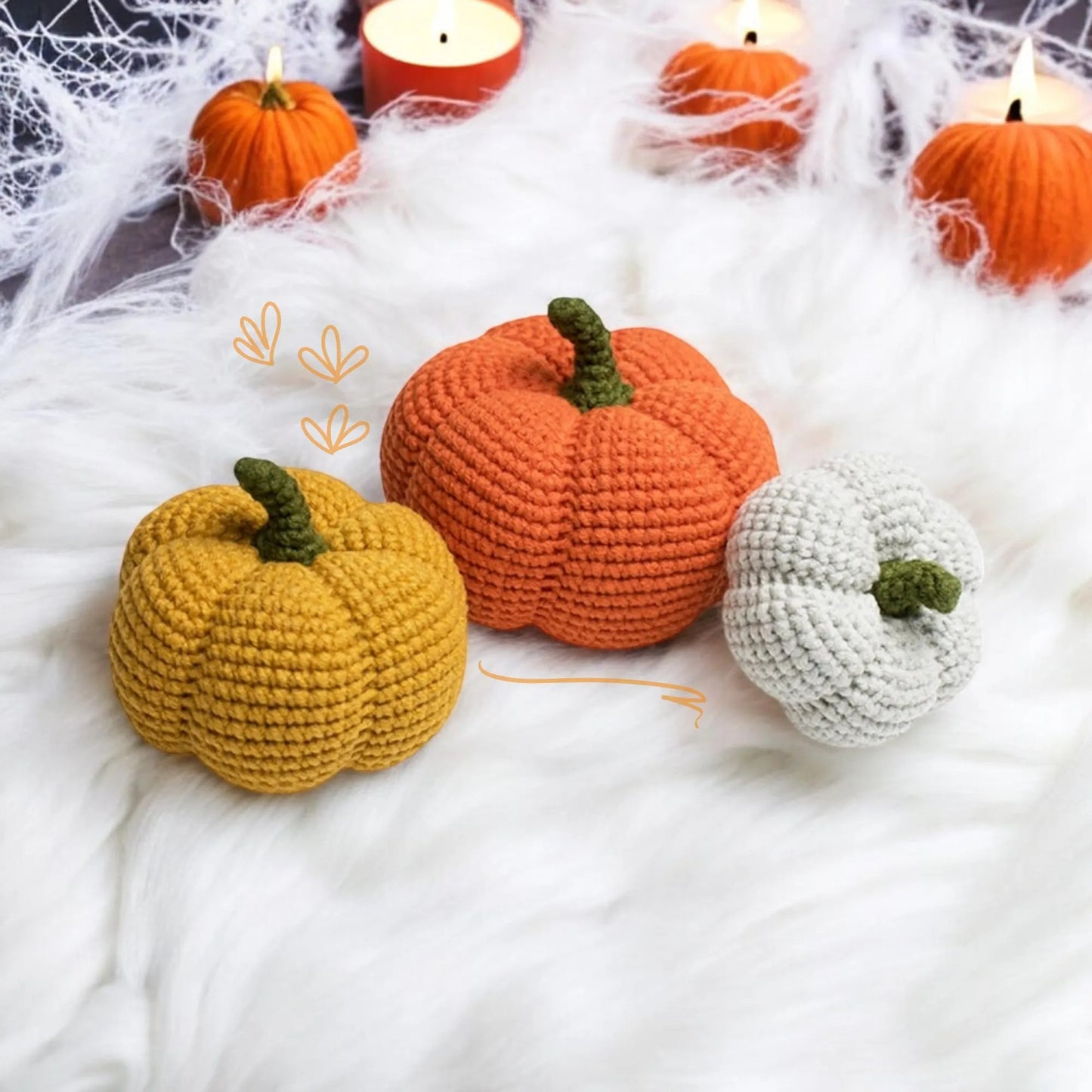 Trio Pumpkin Plushies Crochet Pattern