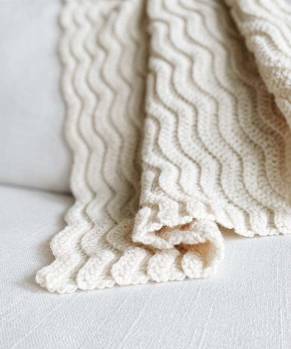 Soft Undulating Texture Throw Crochet Pattern