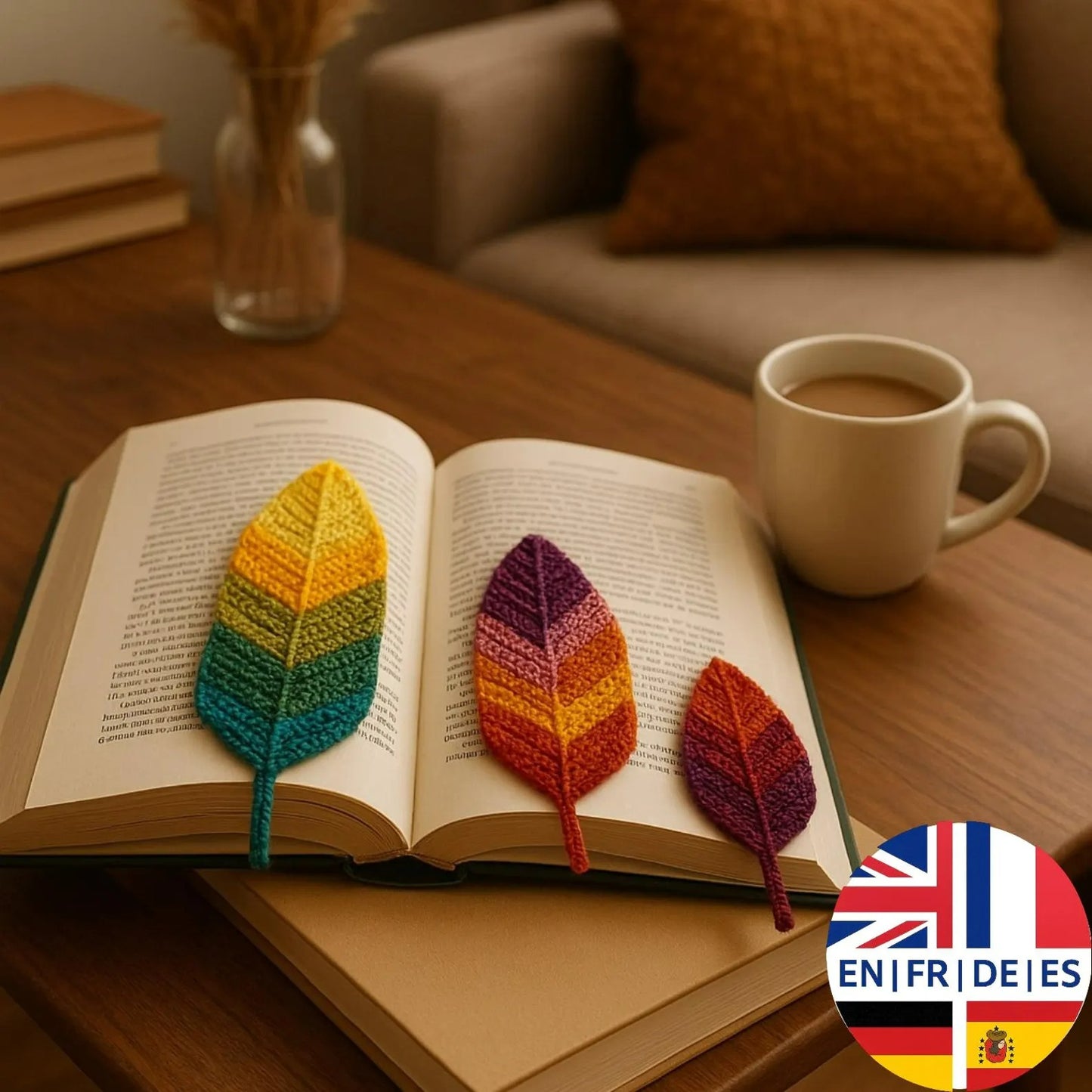 Cutesie Colorful Feathery Bookmarker Crochet Pattern
