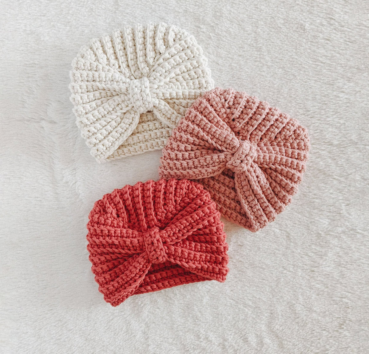 Sweet Gathered Baby Bonnet Crochet Pattern