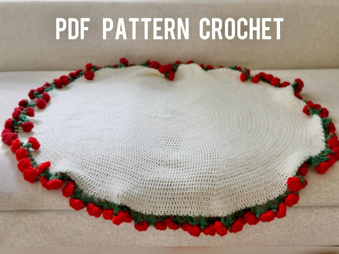 Trendy Garden Rosebud Decor Blanket Crochet Pattern