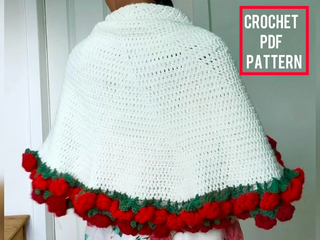 Trendy Garden Rosebud Decor Blanket Crochet Pattern