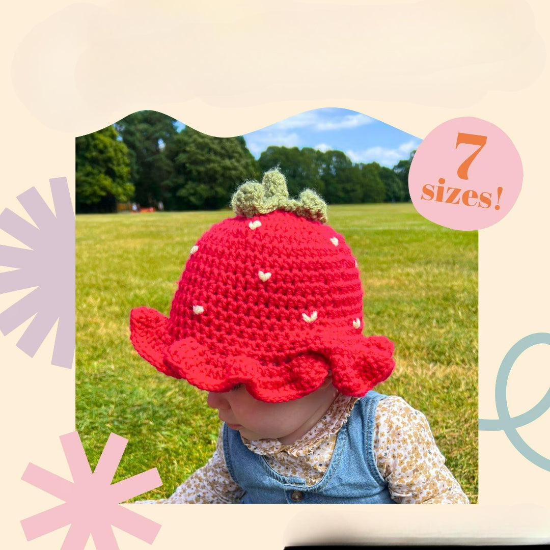 Berry Blossom Kids Sun Hat Crochet Pattern