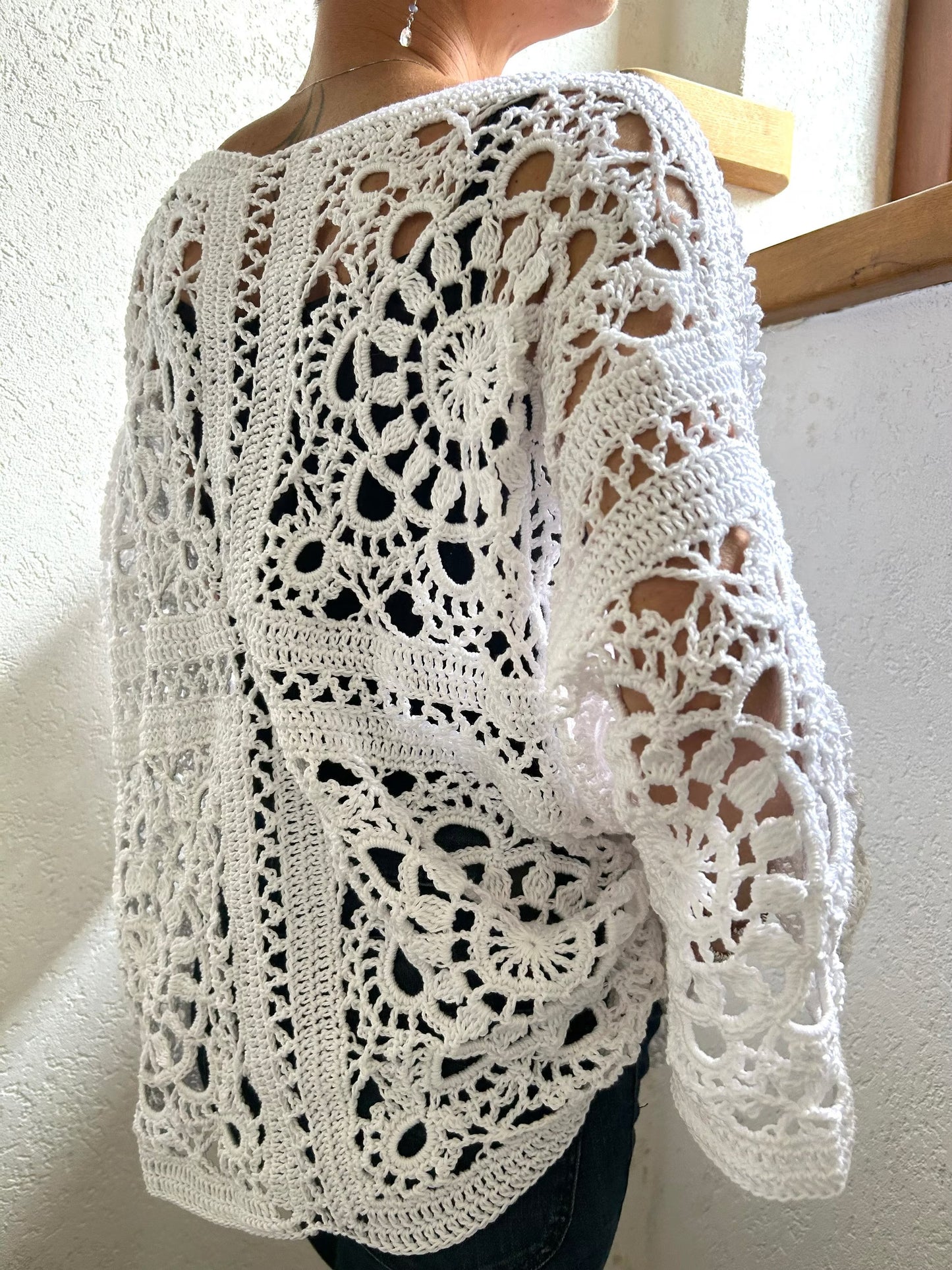 Graceful Feminine Textured Cardigan Crochet Pattern