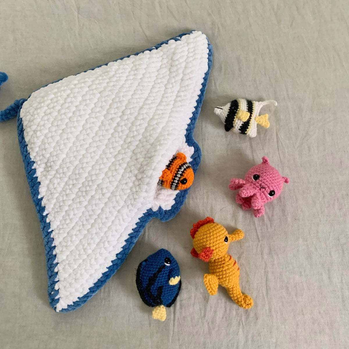 Giant Ocean Ray Plush Crochet Pattern