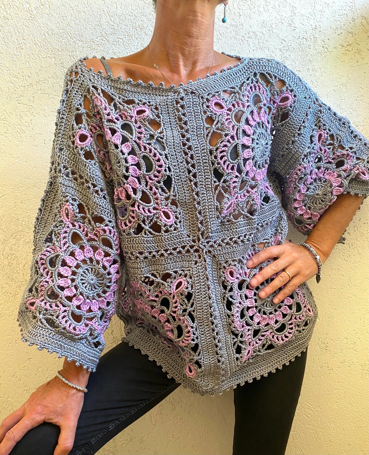 Graceful Feminine Textured Cardigan Crochet Pattern