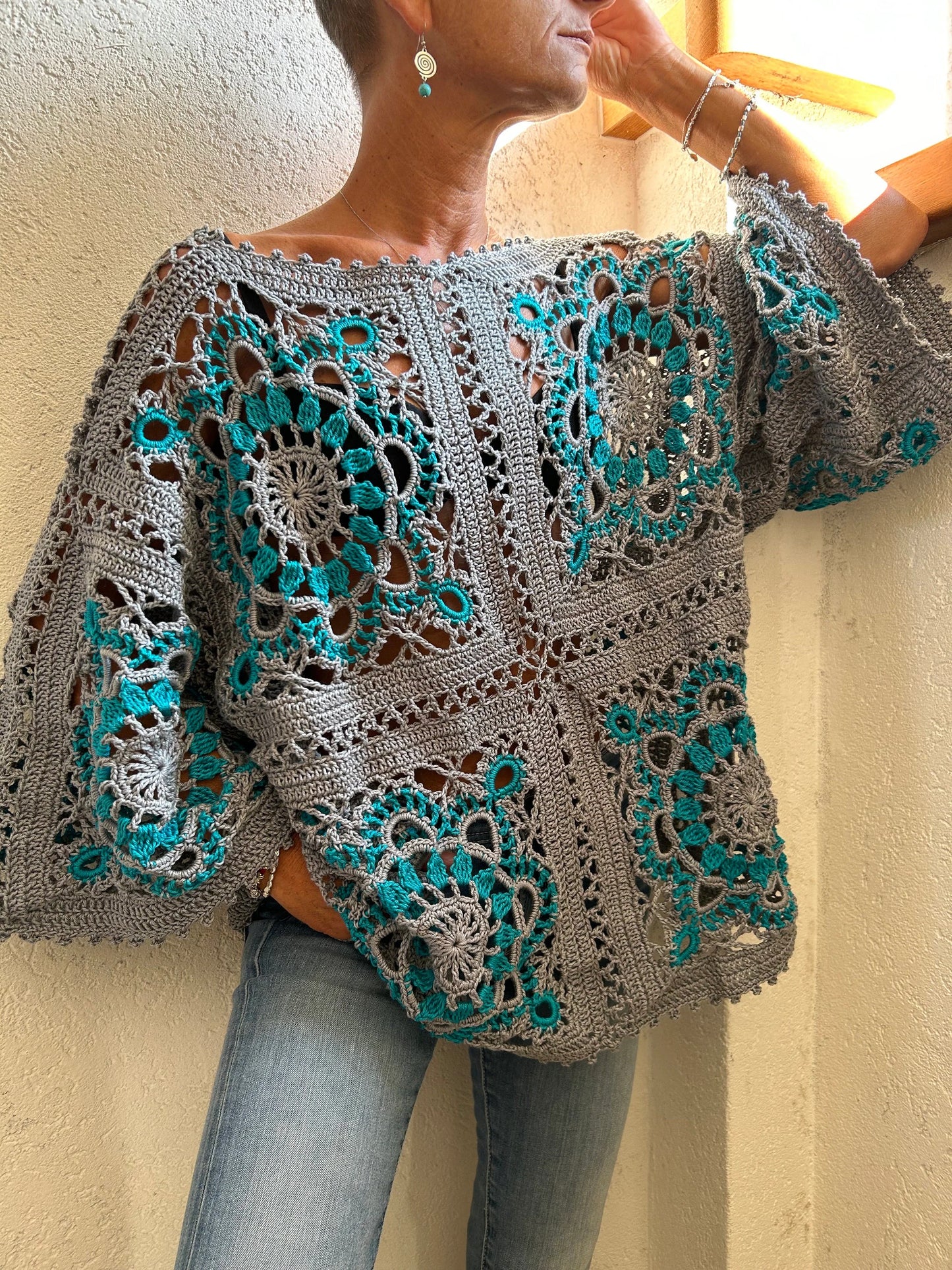 Graceful Feminine Textured Cardigan Crochet Pattern