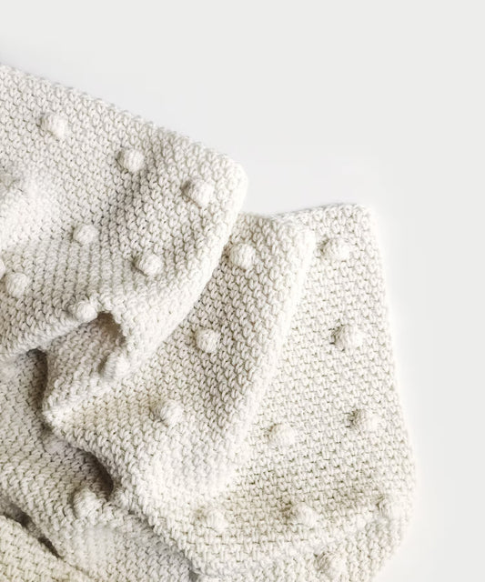 Puffy Raised Stitch Cozy Throw Crochet Pattern