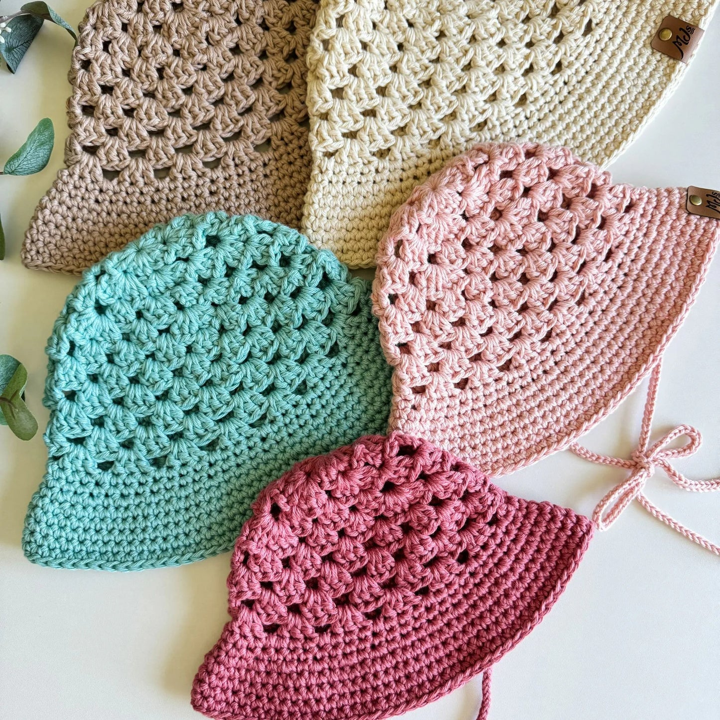 Bloom Motif Textured Bucket Hat Crochet Pattern