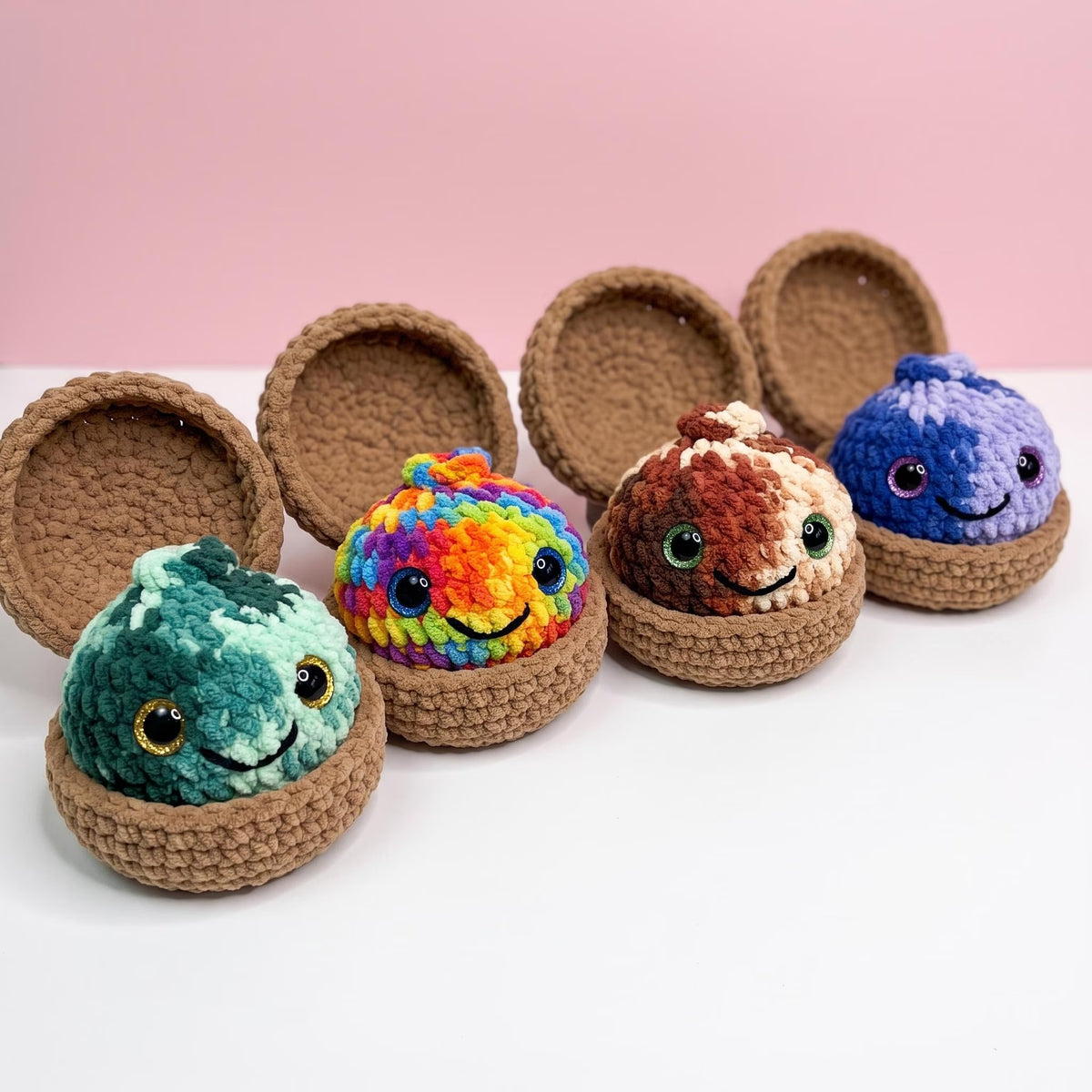 Cute Dumpling Steamer Plushie Crochet Pattern