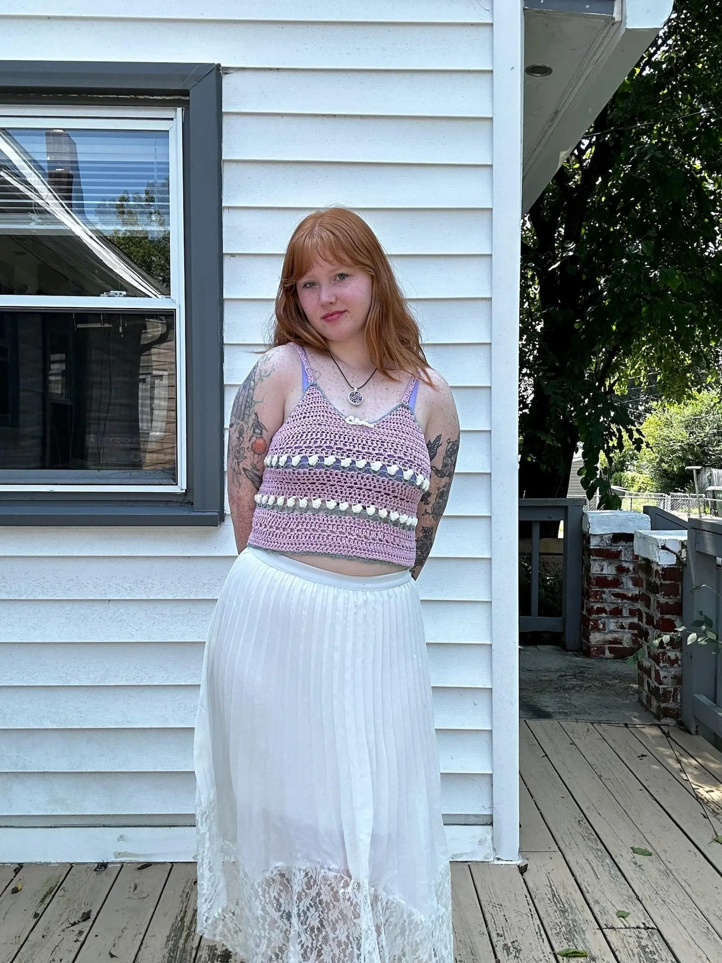 Fancy Floral Summer Tank Top Crochet Pattern