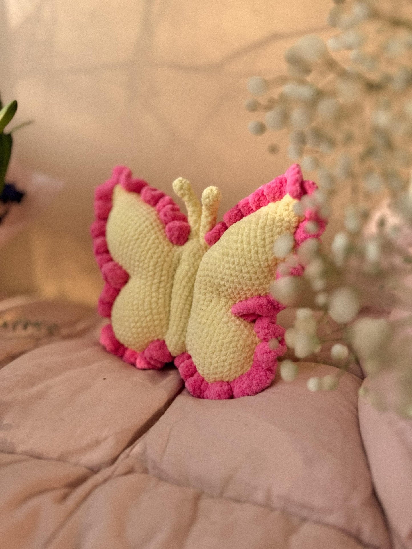 Flutter Wing Accent Cushion Crochet Pattern