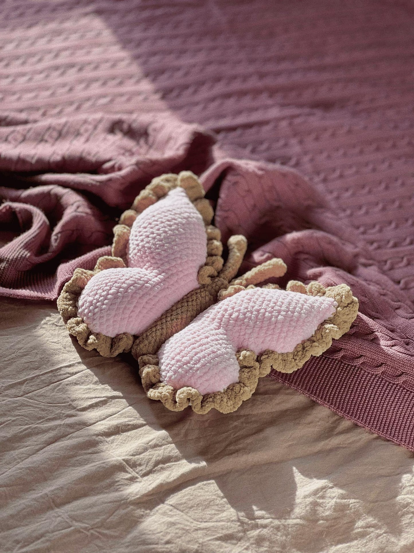 Flutter Wing Accent Cushion Crochet Pattern