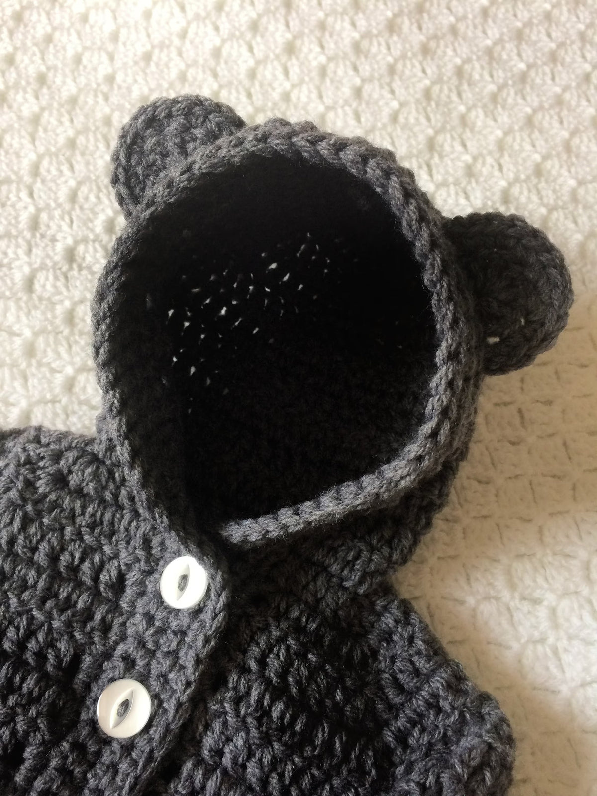 Cuddly Bear Hooded Jacket Crochet Pattern