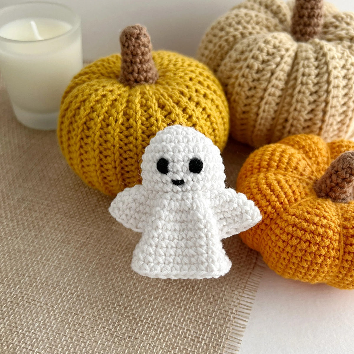 Spooky Halloween Ghost Keychain Crochet Pattern