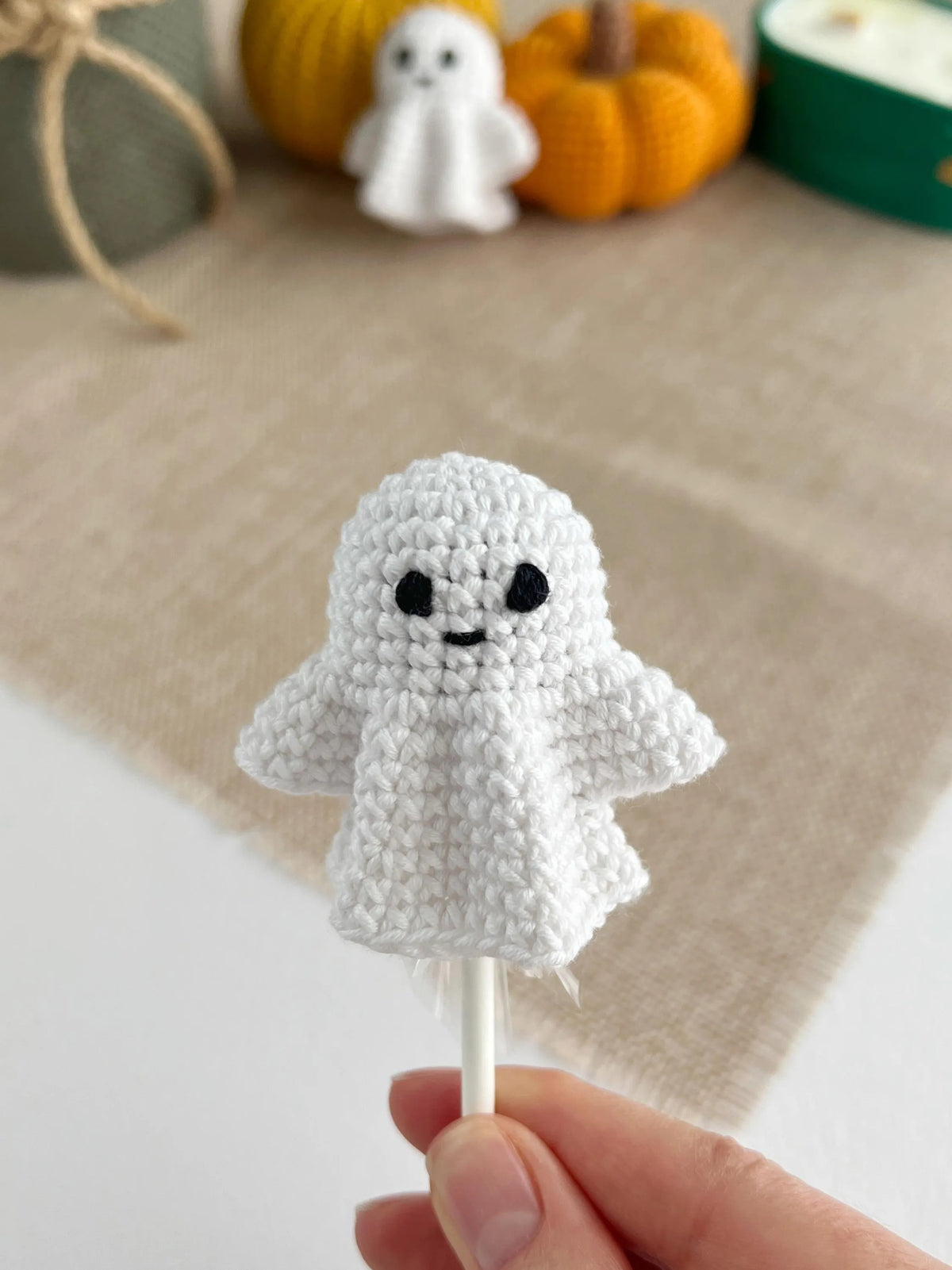 Spooky Halloween Ghost Keychain Crochet Pattern