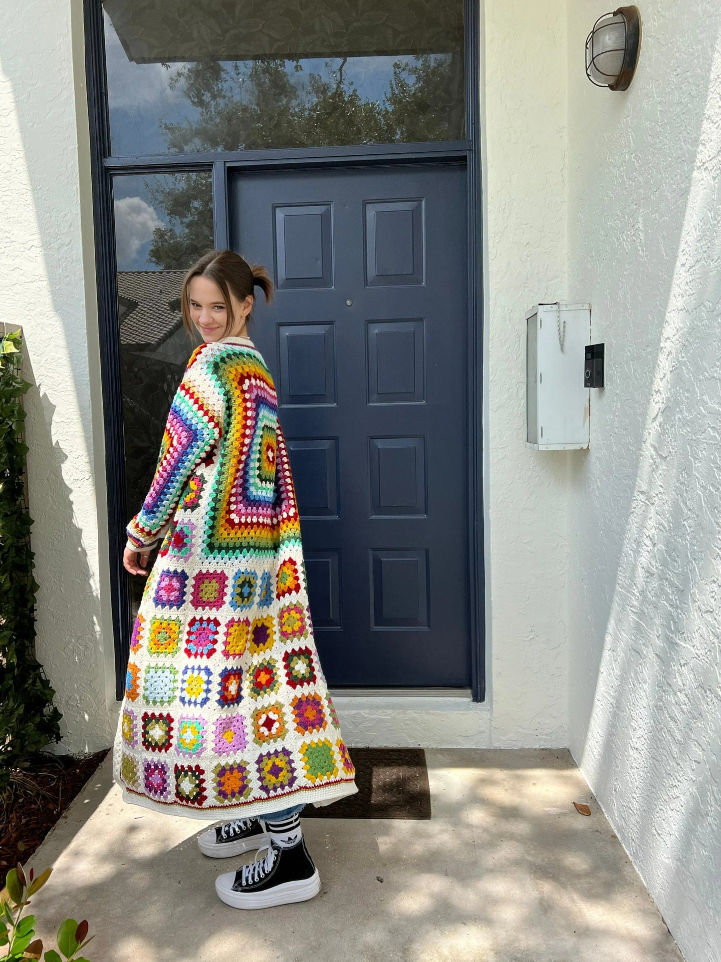 Heritage Blockwork Longline Cardigan Crochet Pattern