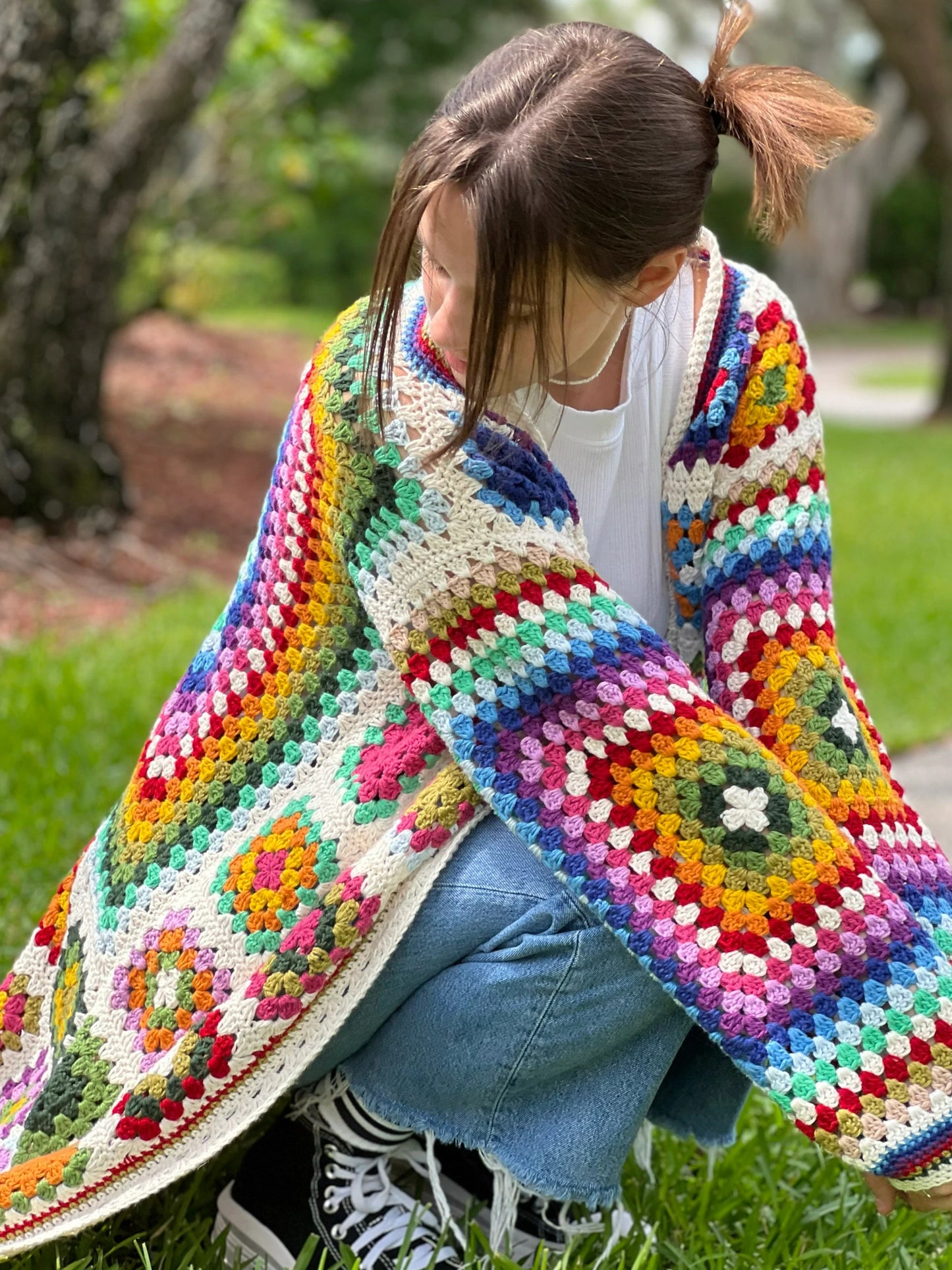 Heritage Blockwork Longline Cardigan Crochet Pattern