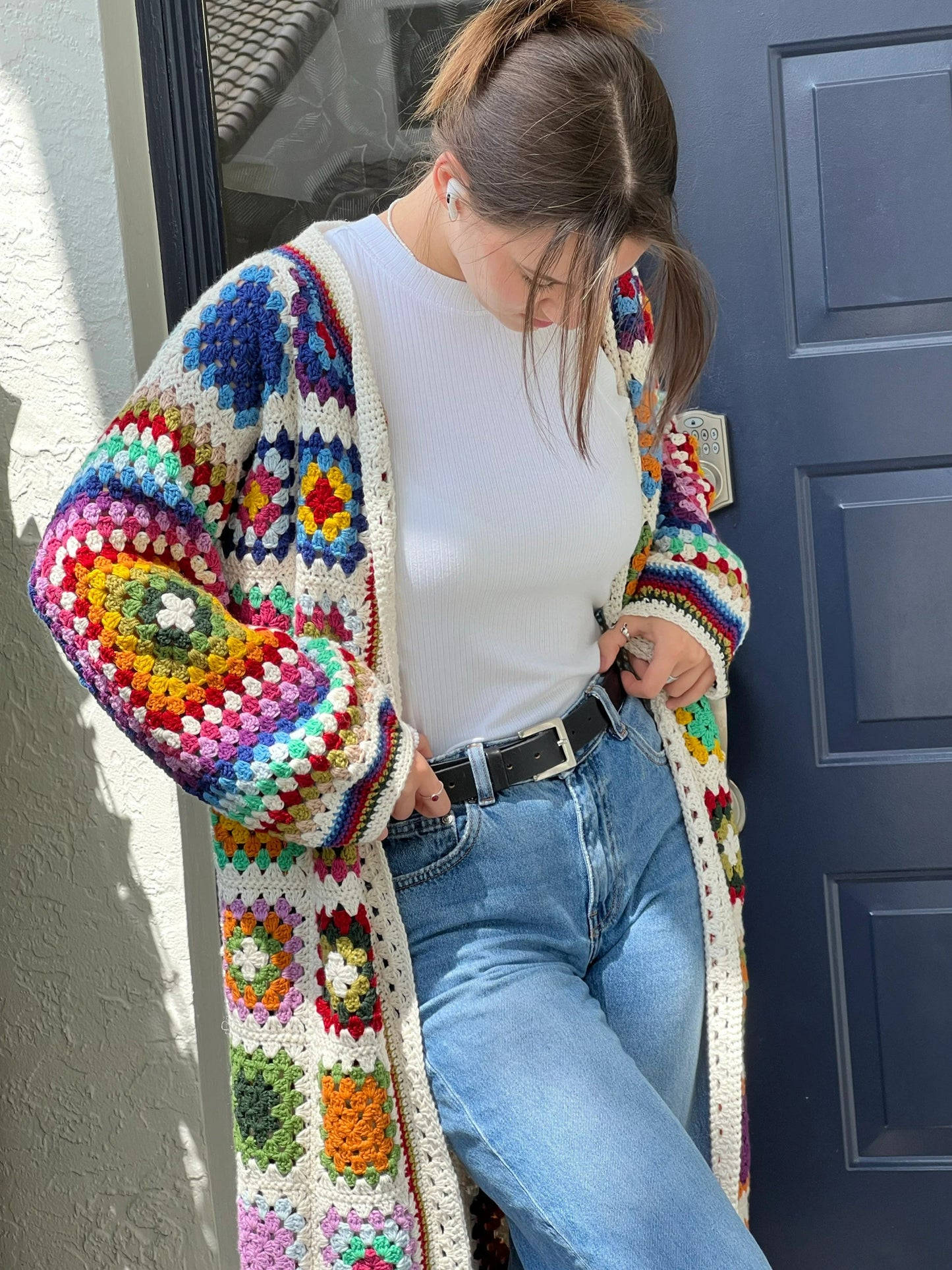 Heritage Blockwork Longline Cardigan Crochet Pattern