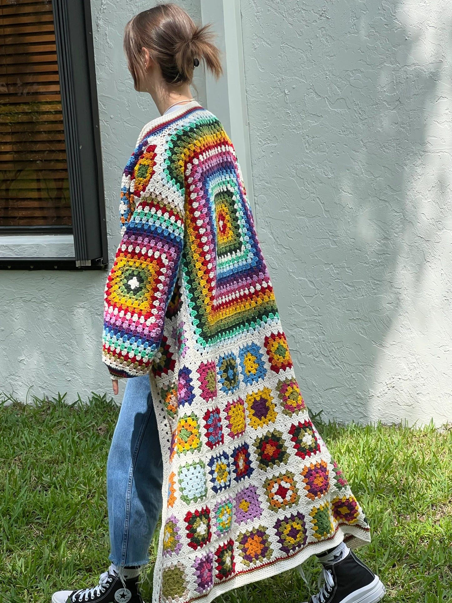 Heritage Blockwork Longline Cardigan Crochet Pattern
