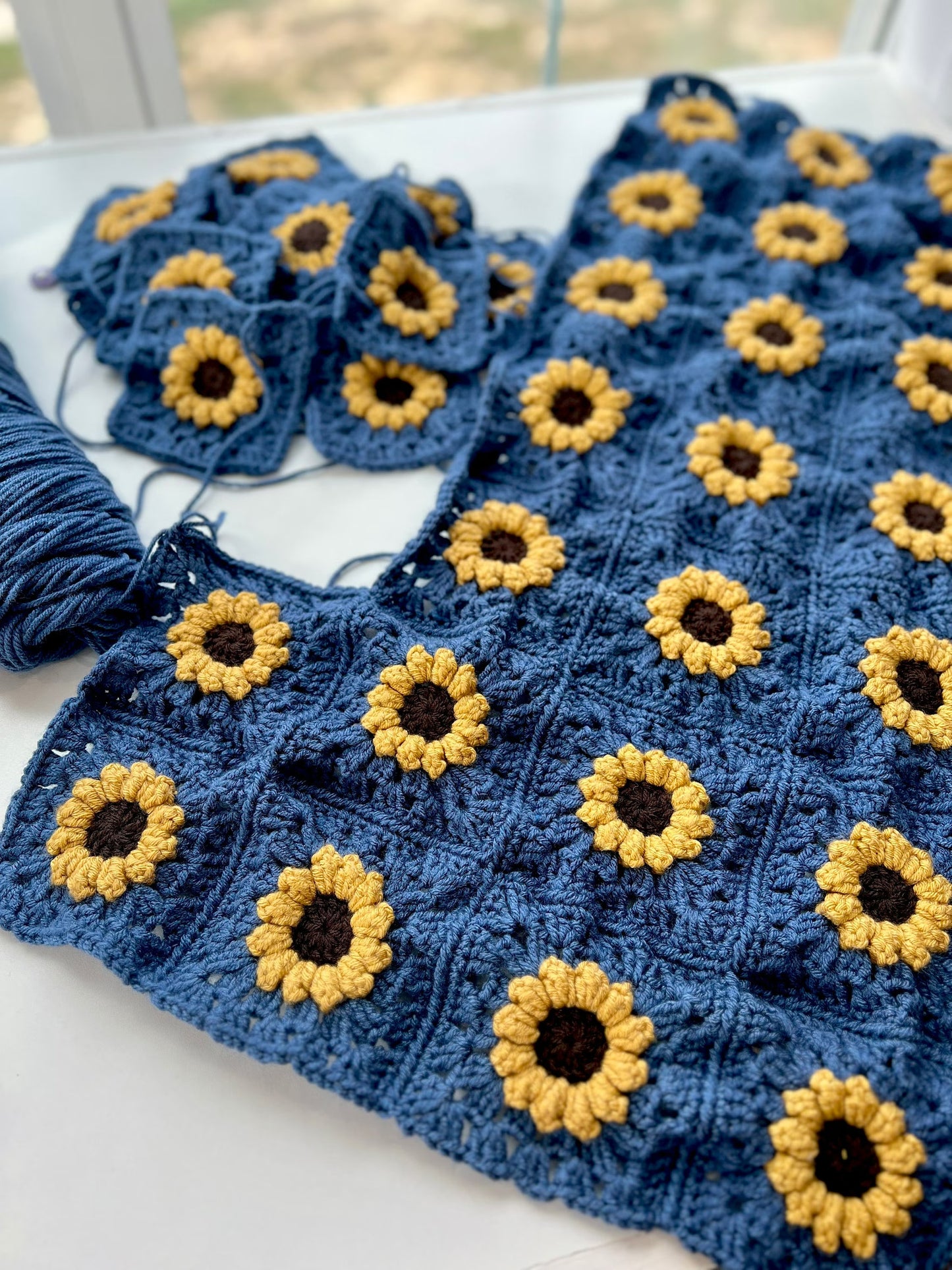 Daisy Meadow Blanket Crochet Pattern