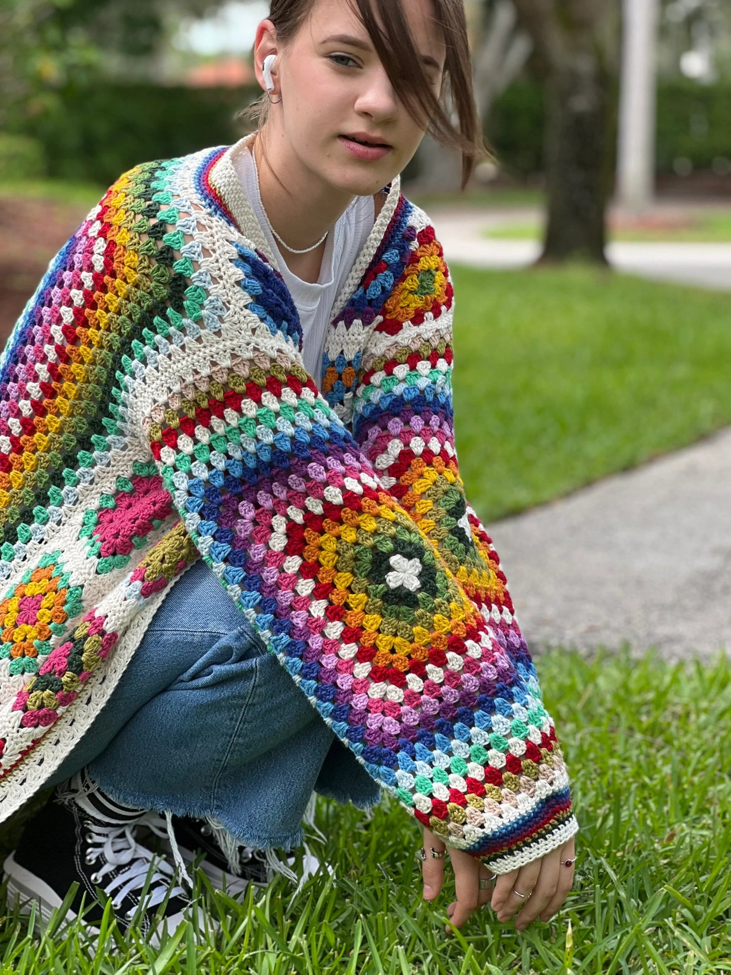 Heritage Blockwork Longline Cardigan Crochet Pattern
