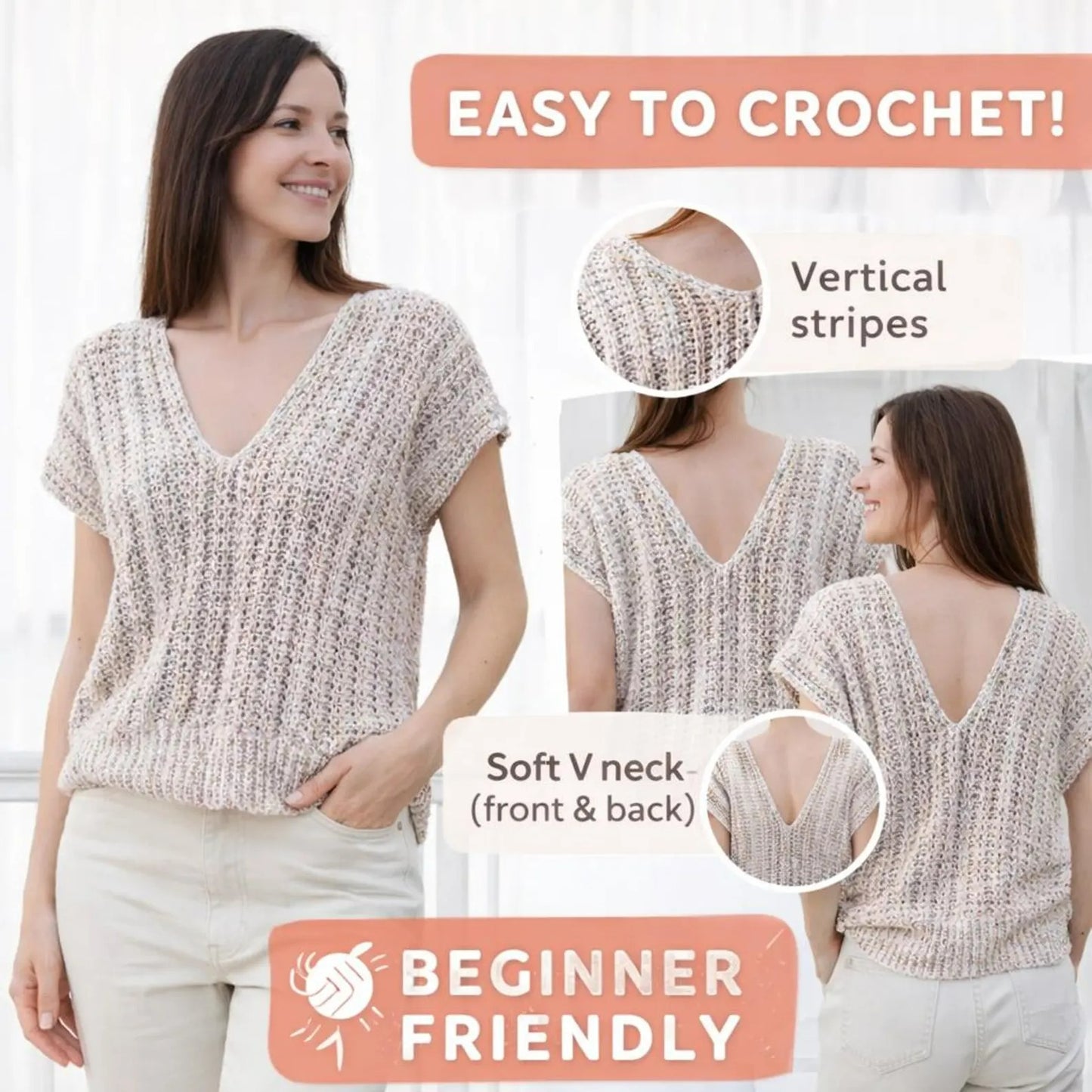 Relaxed Modern Summer Top Crochet Pattern