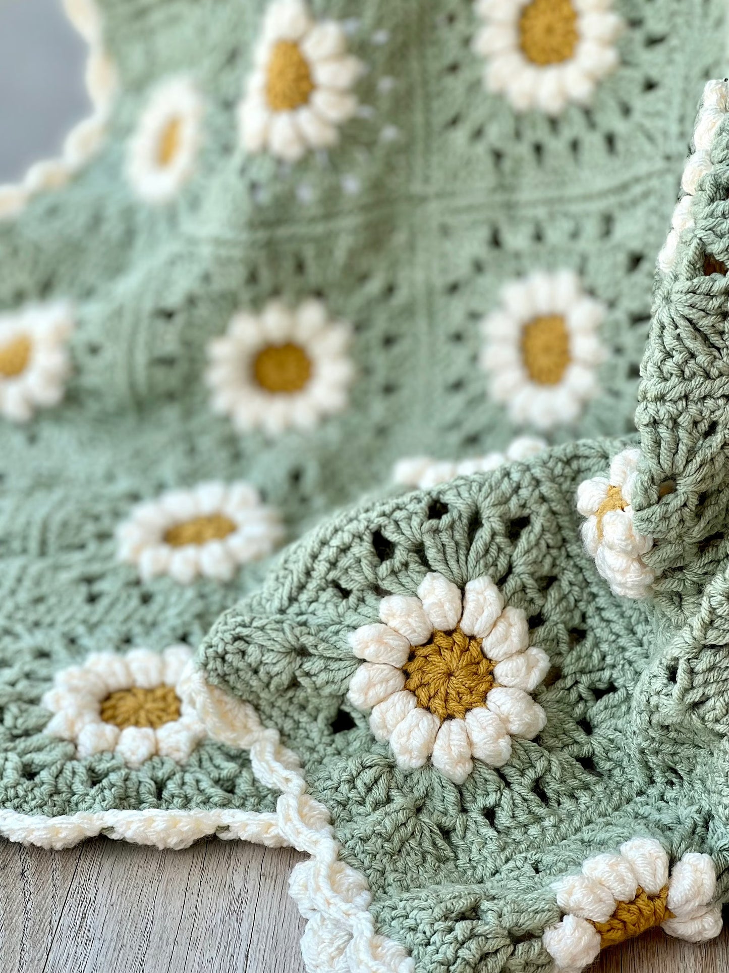 Daisy Meadow Blanket Crochet Pattern