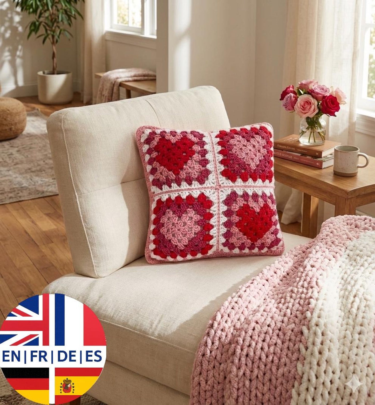 Motif Love Block Easy Crochet Pattern