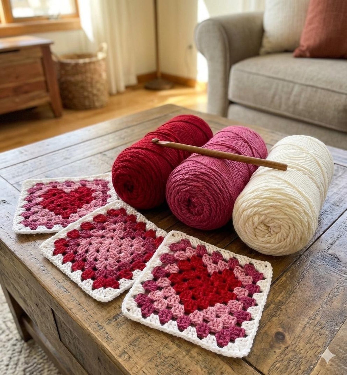 Motif Love Block Easy Crochet Pattern