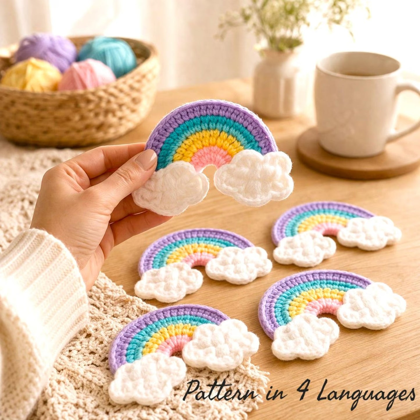 Cutesie Rainbow Charm Decor Crochet Pattern