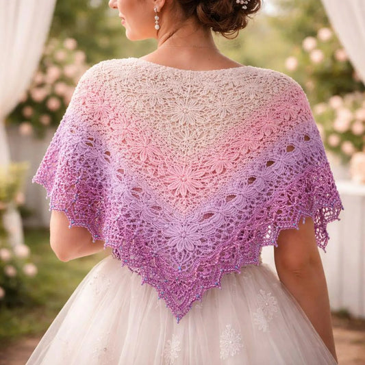 Lightweight Feminine Stitch Shawl Crochet Pattern